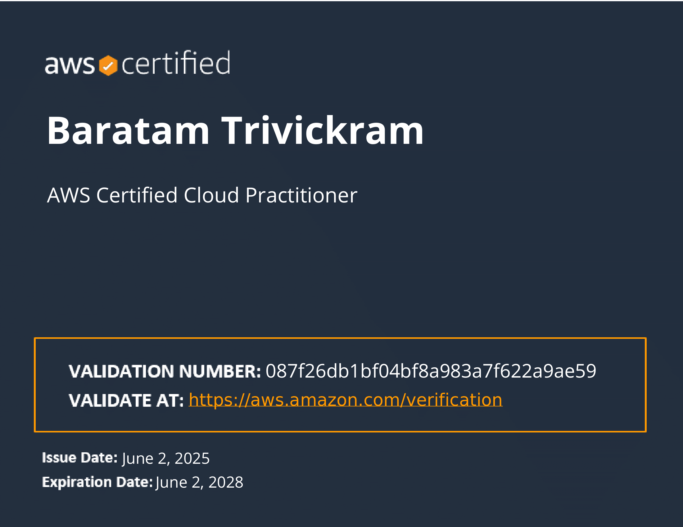 AWS Certified Cloud Practitioner